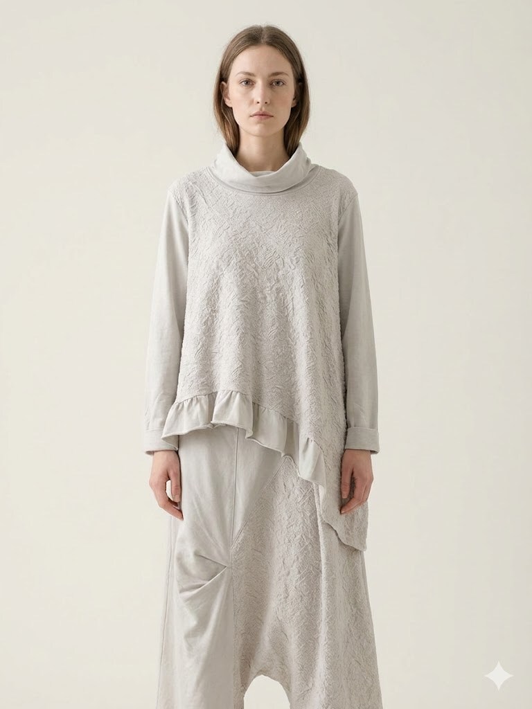 Grossiste KIS₂ - PANTALON LARGE À ENTREJAMBE BAS GRANDE TAILLE TAILLE UNIQUE