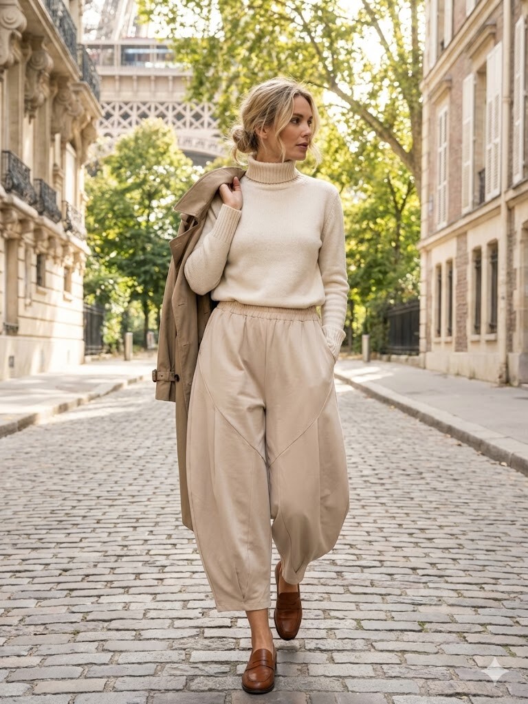 Grossista KIS₂ - PANTALONE CURVY TAGLIA FORTE GAMBA LARGO FIANCO LARGO ELASTICO TINTA UNITA TAGLIA UNICA