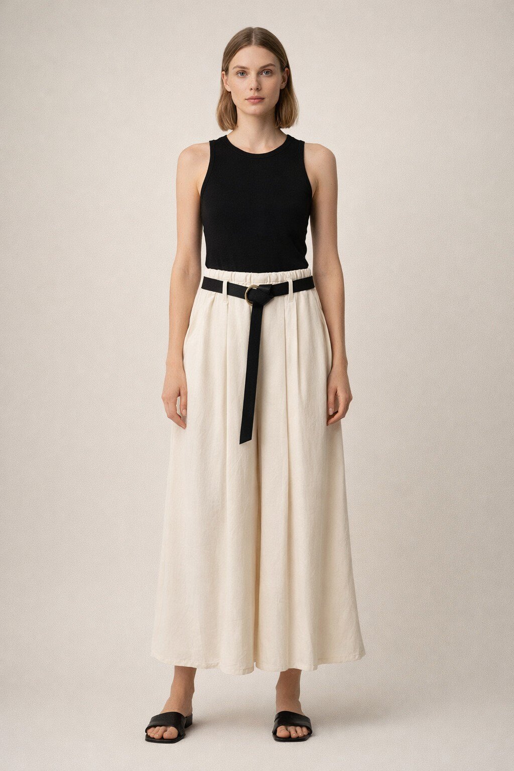 Wholesaler KIS₂ - COMFORT FIT TROUSERS WIDE LEGS AND HIPS ELASTIC MATCHED WITH SOLID BELT ONE SIZE