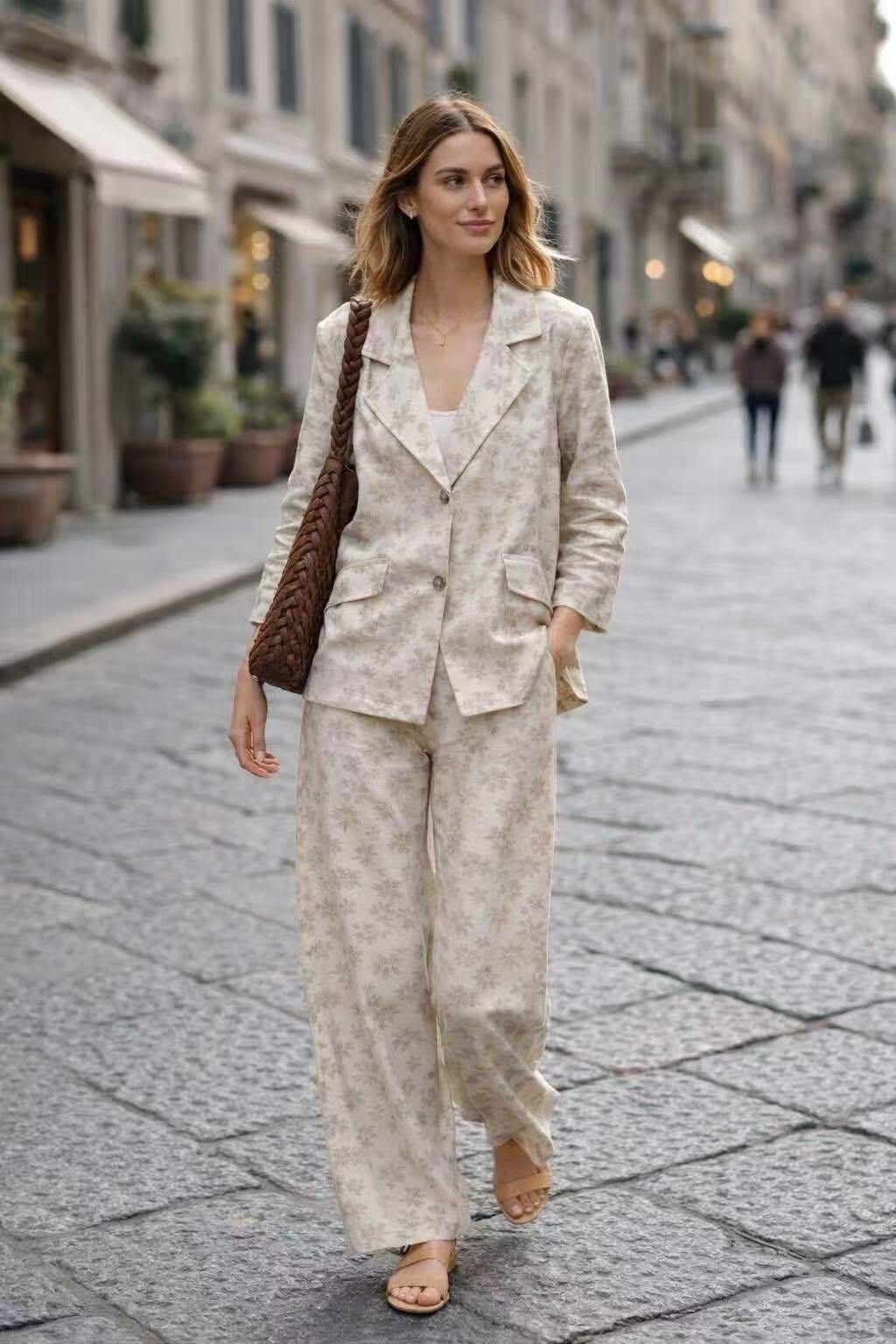 Mayorista KIS₂ - PANTALÓN FLORAL DE PIERNA ANCHA ELÁSTICO TALLA ÚNICA