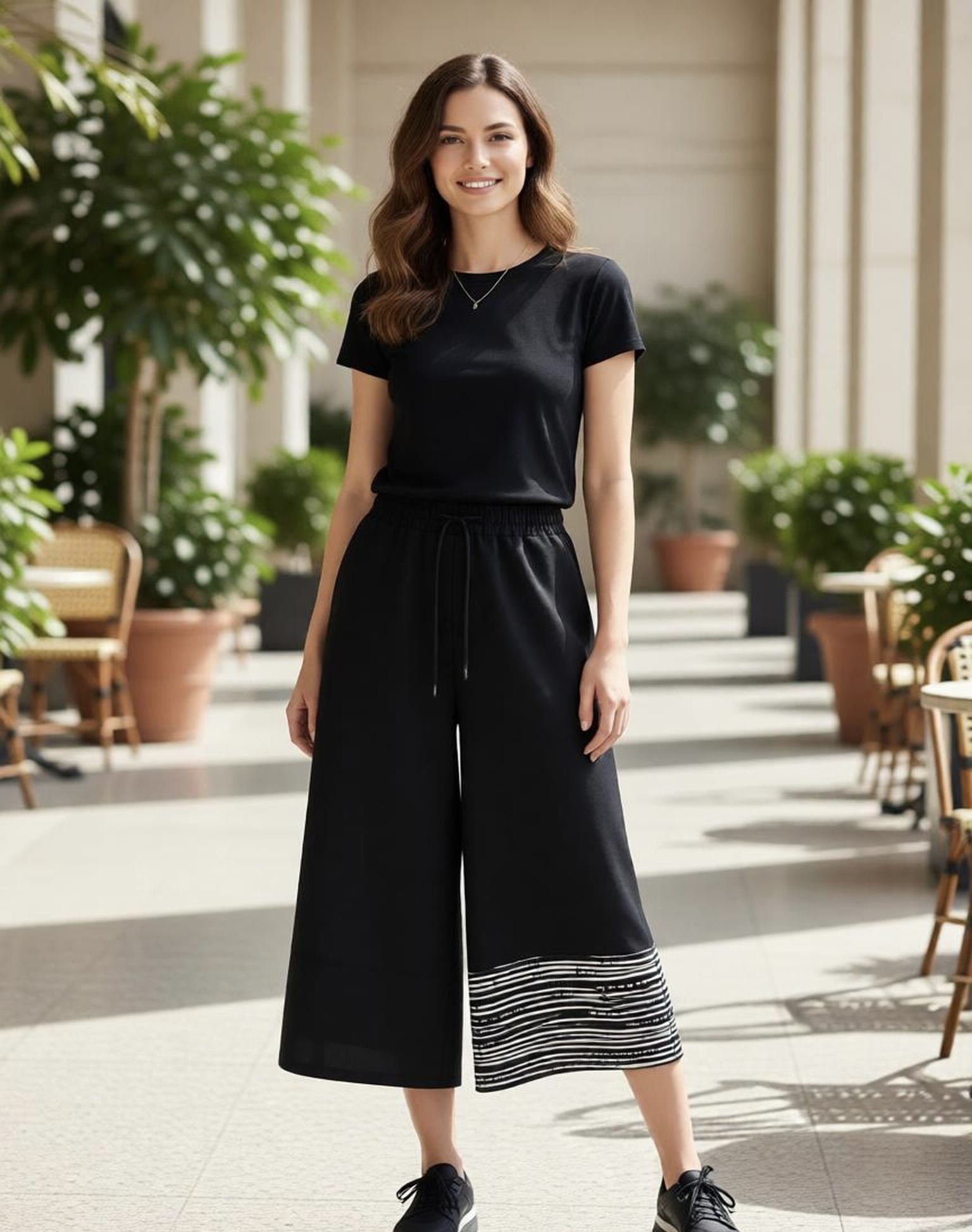Grossiste KIS₂ - PANTALON CURVY GRANDE TAILLE ÉLASTIQUE AVEC POCHES JAMBE ET HANCHES LARGES TAILLE FORTE TAILLE UNIQUE
