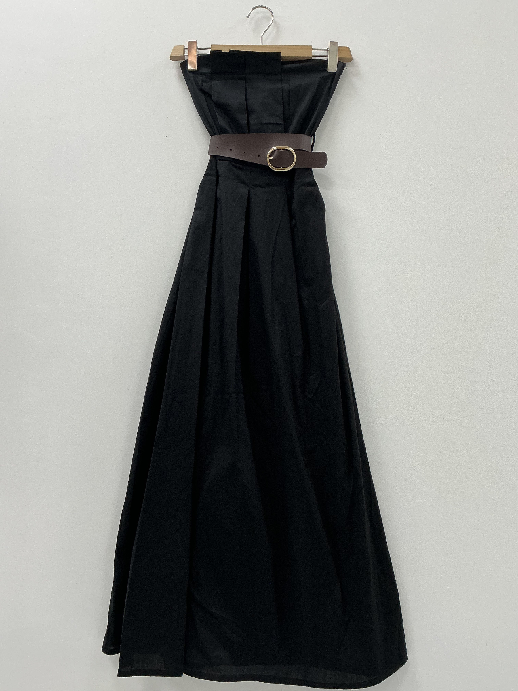 Mayorista KIS₂ - VESTIDO LARGO ELEGANTE SIN MANGAS PARA MUJER CON CINTURÓN