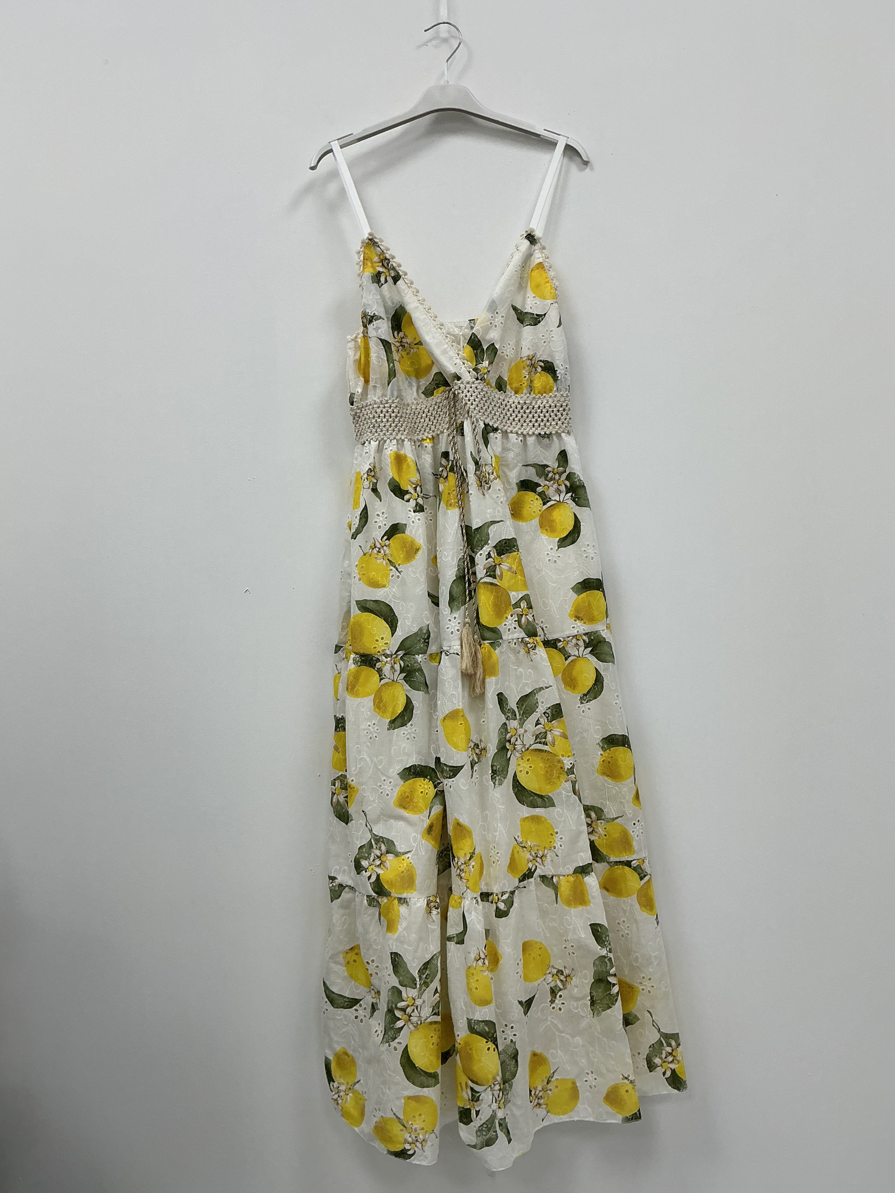 Mayorista KIS₂ - Vestido largo de mujer en bordado inglés con estampado sin mangas
