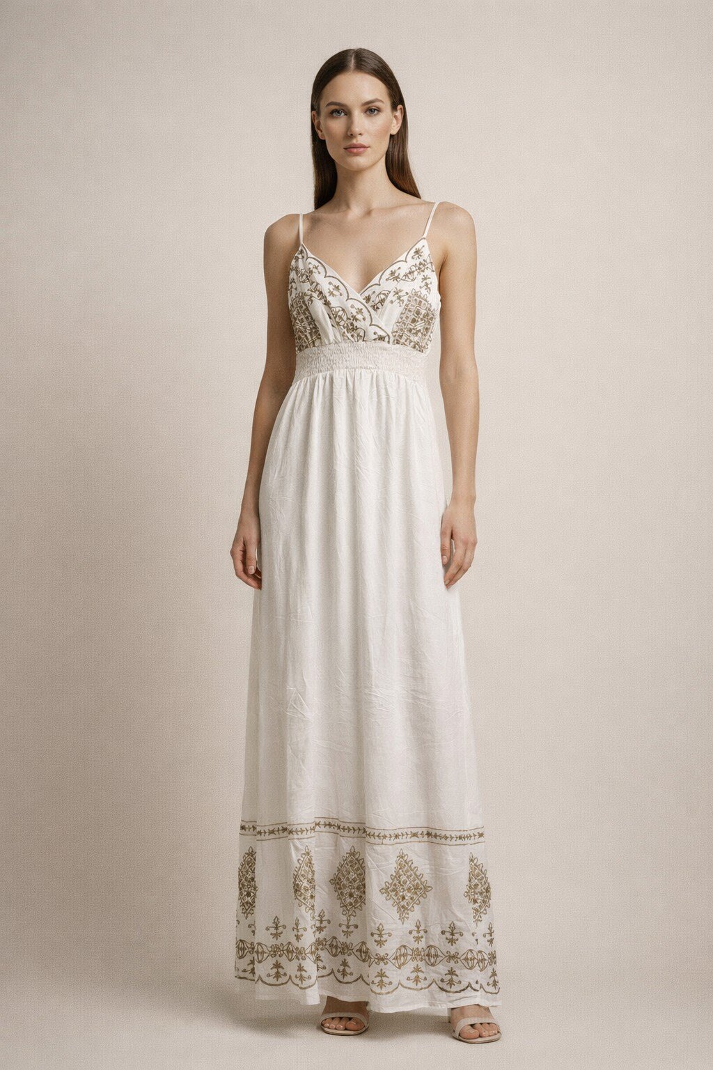 Wholesaler KIS₂ - LONG SLEEVELESS DRESS WITH THIN STRAPS COMFORTABLE ONE SIZE