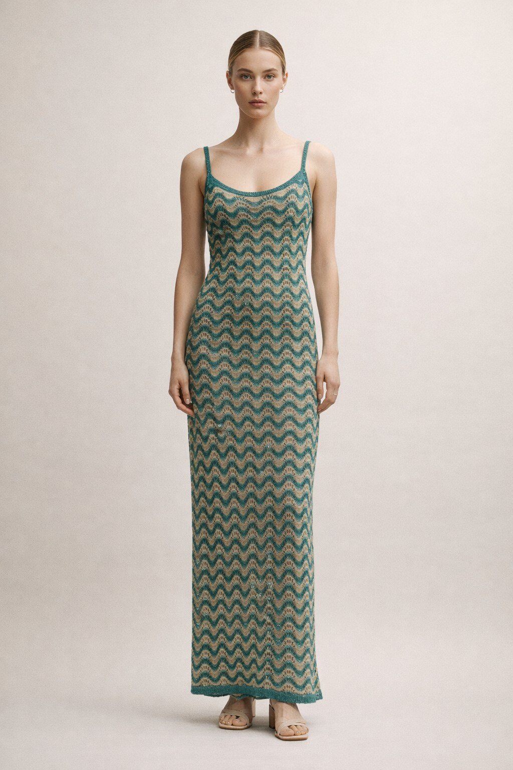 Mayorista KIS₂ - VESTIDO DE PUNTO BRILLANTE ESCOTE EN V SEXY SIN MANGAS ELEGANTE IDEAL PARA EL VERANO EN LA PLAYA