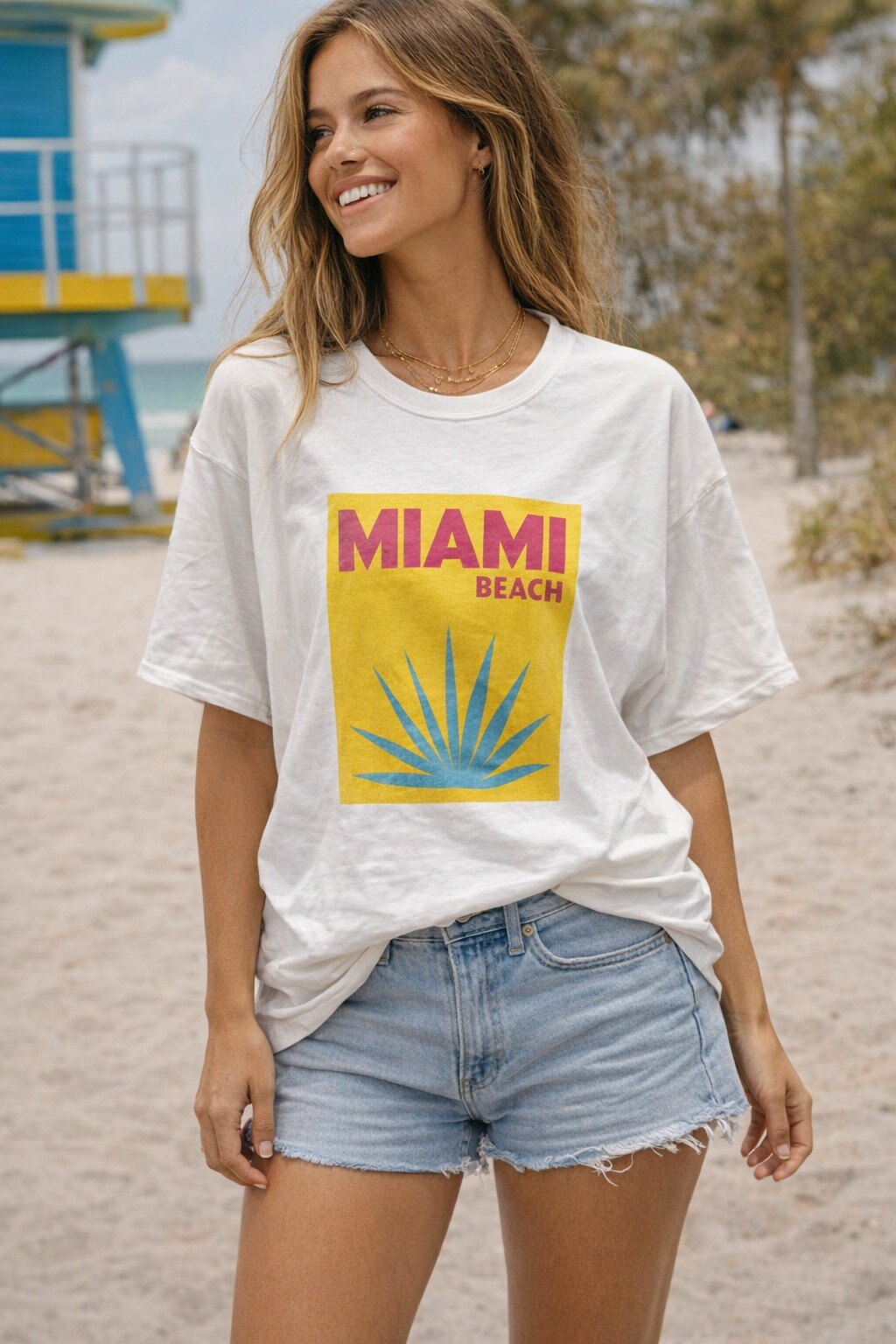 Mayorista KIS₂ - SUDADERA BLANCA OVERSIZE CON ESTAMPADO EN LA TELA MANGA CORTA TALLA ÚNICA