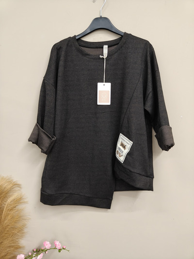 Grossiste KIS₂ - SWEATSHIRT FEMME MANCHES LONGUES COL ROND COULEUR UNIE TAILLE UNIQUE Grossiste KIS₂ - SWEATSHIRT FEMME MANCHES LONGUES COL ROND COULEUR UNIE TAILLE UNIQUE