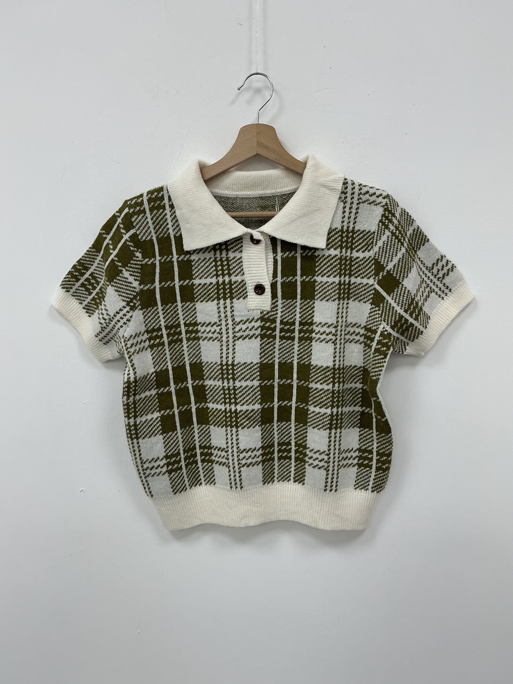 Grossiste KIS₂ - CHEMISE DÉCONTRACTÉE À MANCHES COURTES AVEC RAYURES, COL ET BOUTONS CHARMANTS TAILLE UNIQUE