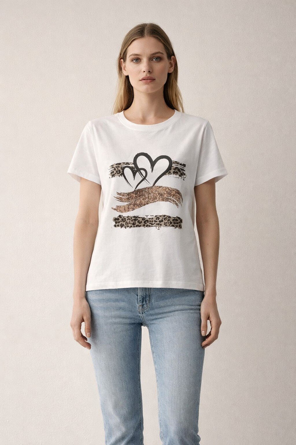 Wholesaler KIS₂ - COMFORTABLE PRINTED T-SHIRT WITH SHORT SLEEVES AND CREW NECK ONE SIZE