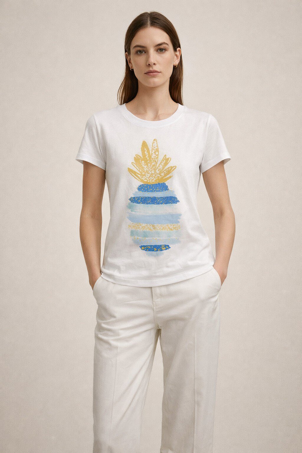 Grossiste KIS₂ - T-SHIRT IMPRIMÉE CONFORTABLE À MANCHES COURTES COL ROND TAILLE UNIQUE
