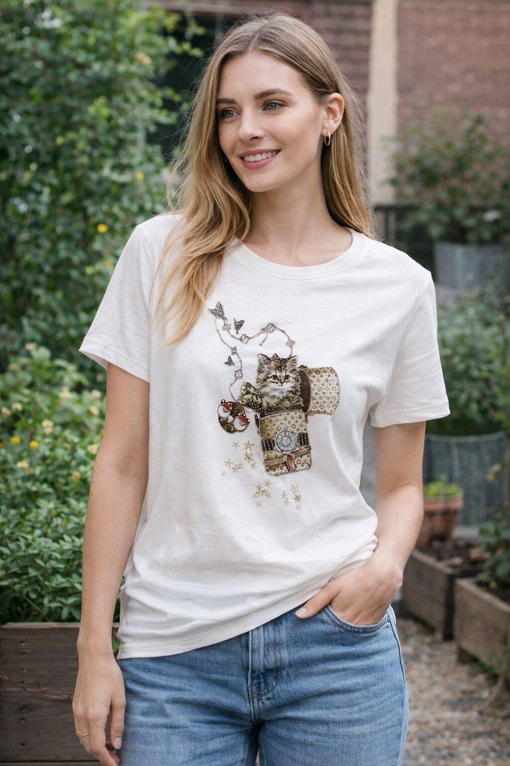 Wholesaler KIS₂ - PRINTED T-SHIRT WITH SHORT SLEEVES ROUND NECK ONE SIZE