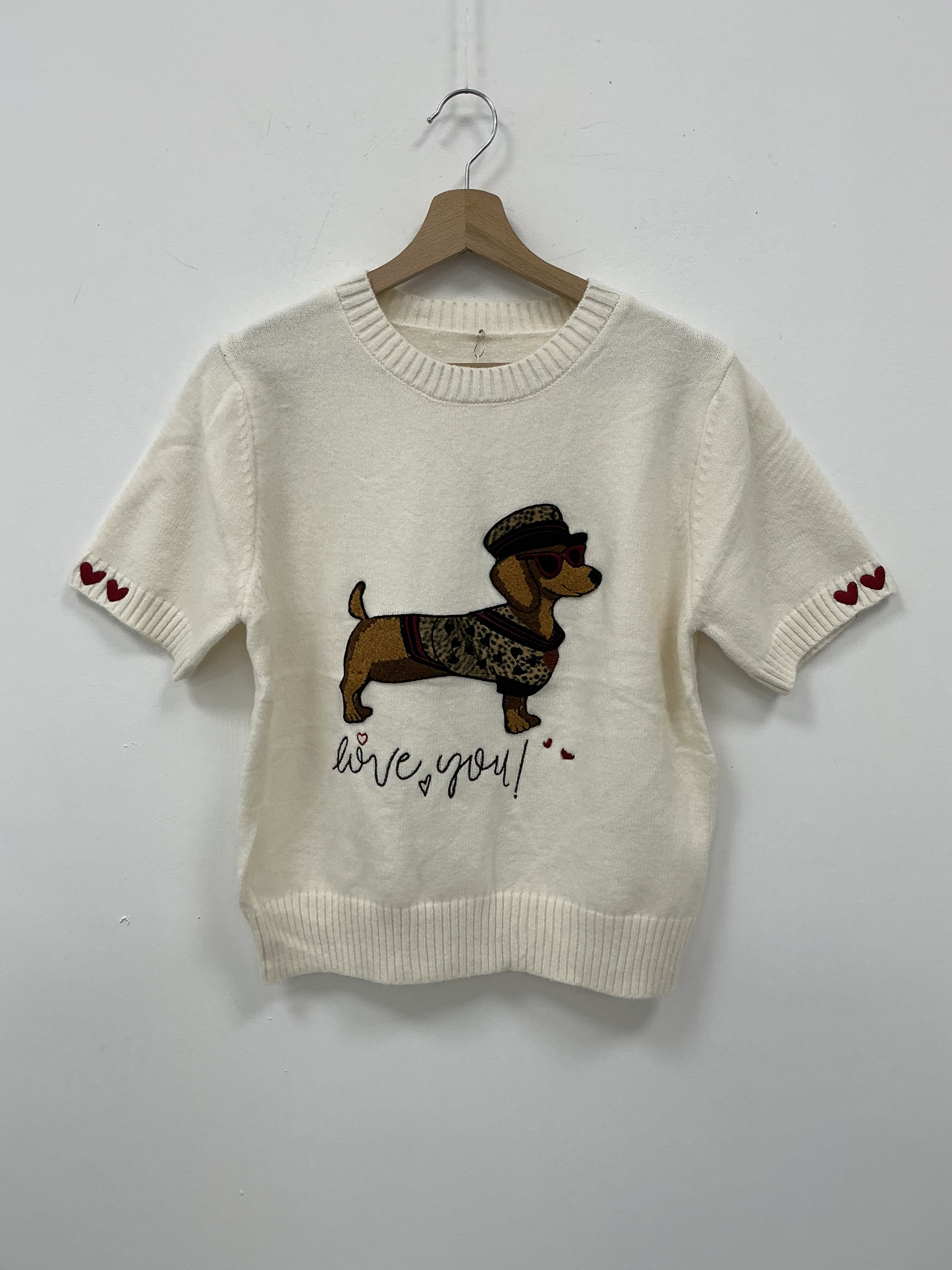 Grossiste KIS₂ - T-shirt confortable et douce à manches courtes, col rond avec impression sur le devant, taille unique