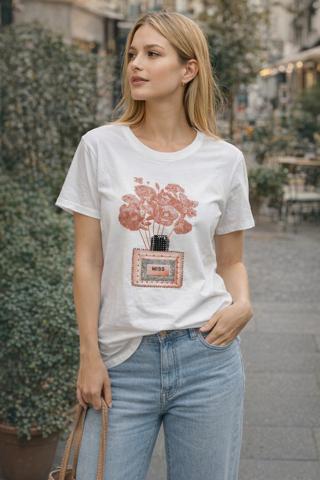 Mayorista KIS₂ - CAMISETA CÓMODA CUELLO REDONDO MANGA CORTA CON ESTAMPADO TALLA ÚNICA