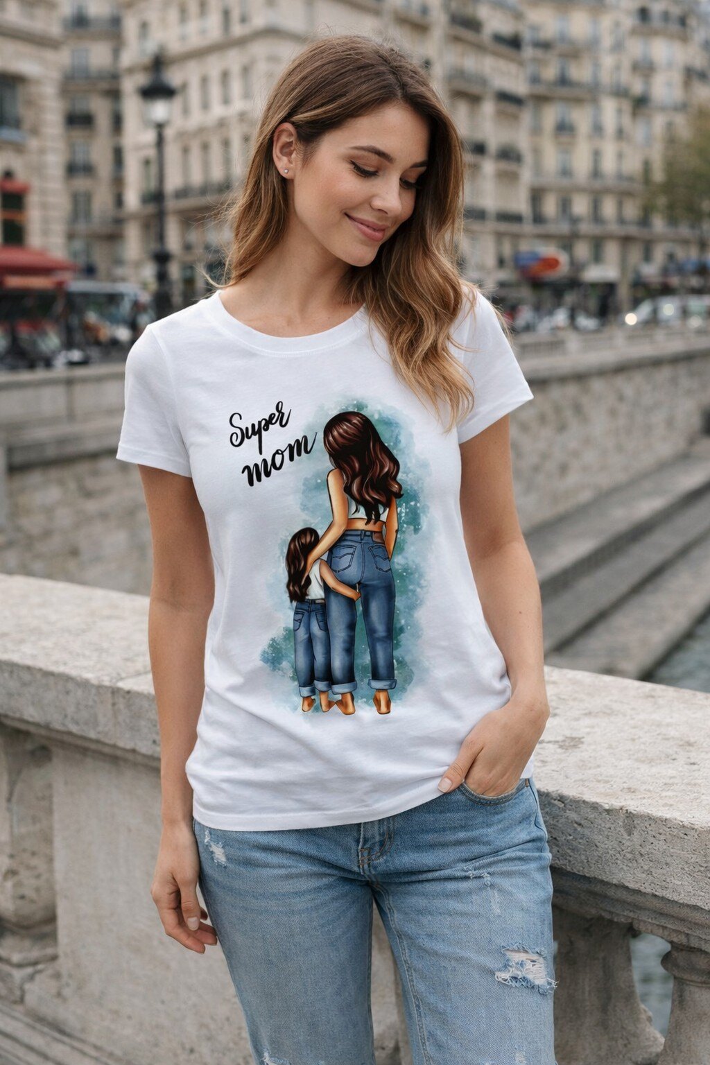 Mayorista KIS₂ - CAMISETA CÓMODA DE MANGA CORTA CON ESTAMPADOS CUELLO REDONDO TALLA ÚNICA