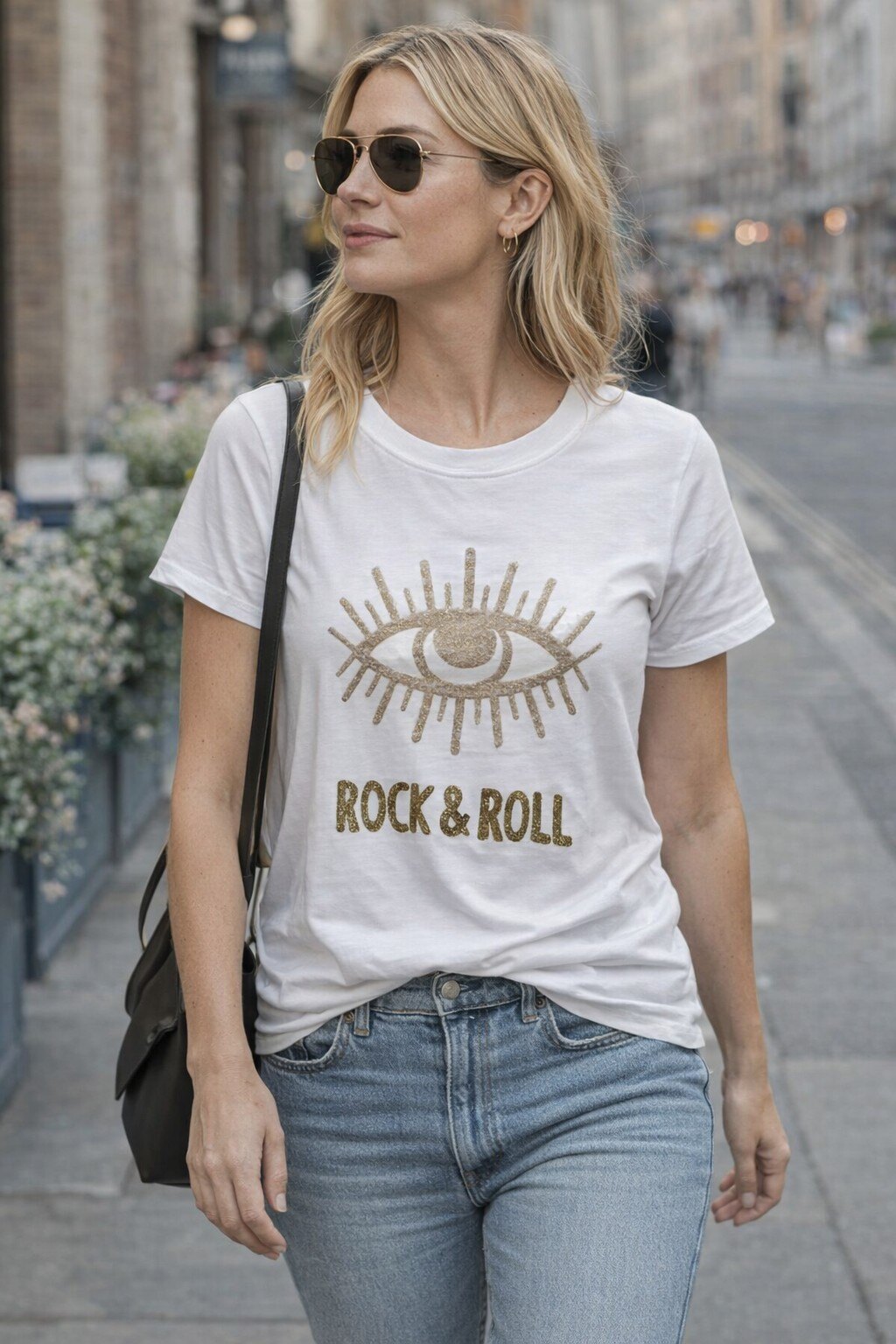 Wholesaler KIS₂ - WOMEN'S CREW NECK SHORT SLEEVE ONE SIZE T-SHIRT WITH PRINT