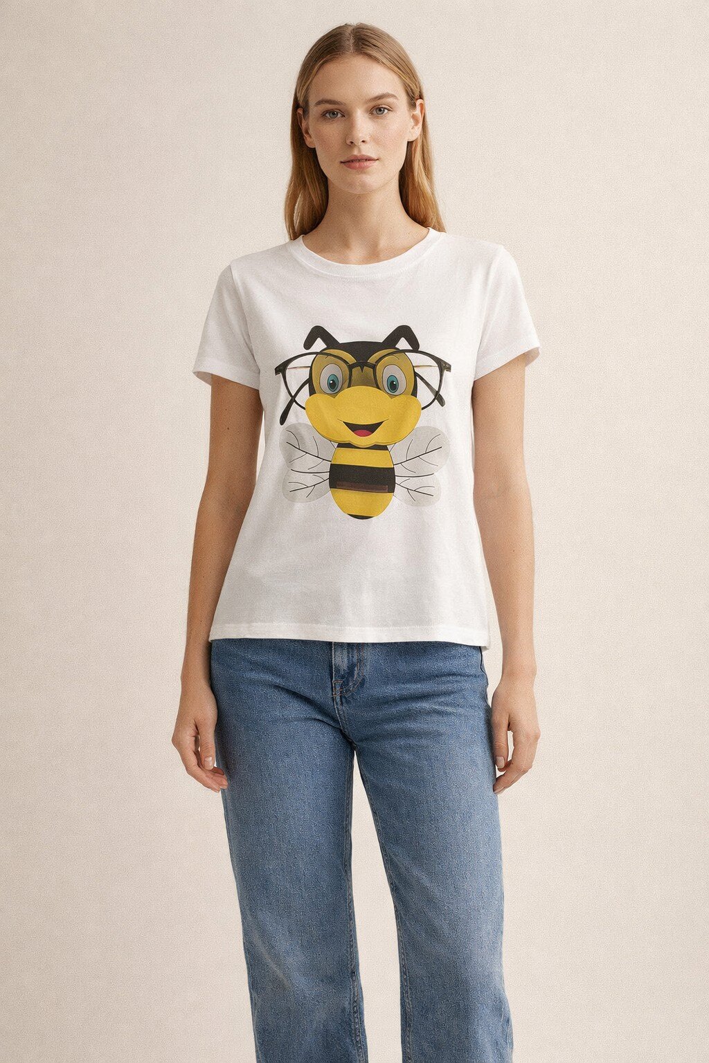Wholesaler KIS₂ - COMFORTABLE PRINTED T-SHIRT WITH SHORT SLEEVES AND CREW NECK ONE SIZE
