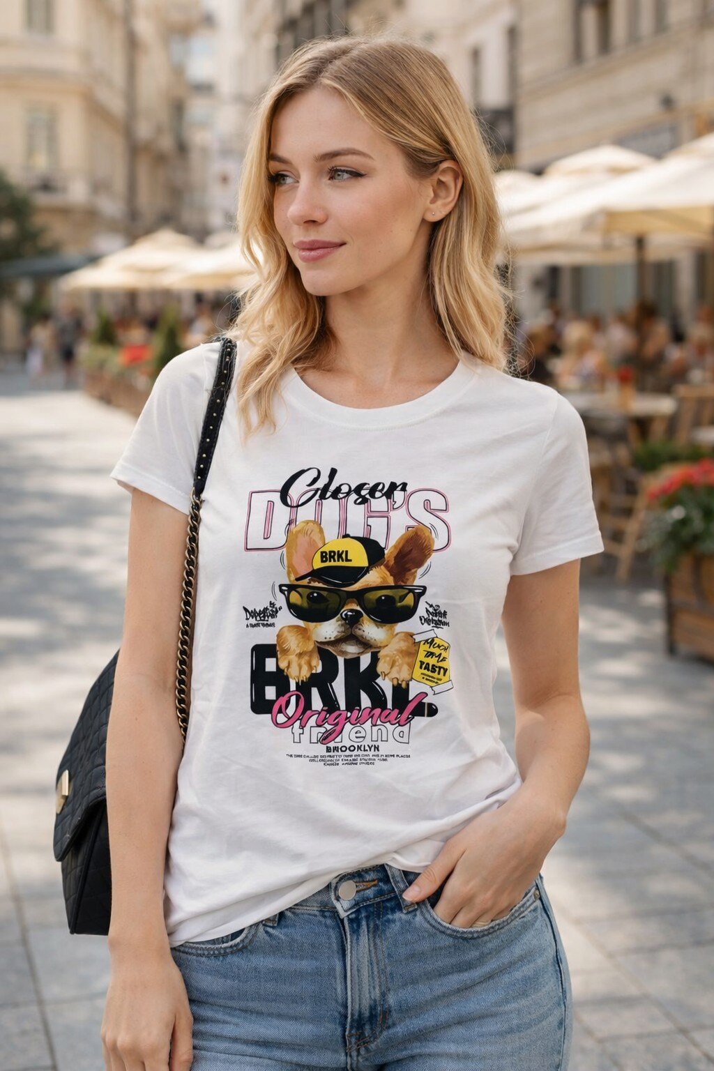 Mayorista KIS₂ - CAMISETA CÓMODA DE MANGA CORTA CON ESTAMPADOS CUELLO REDONDO TALLA ÚNICA