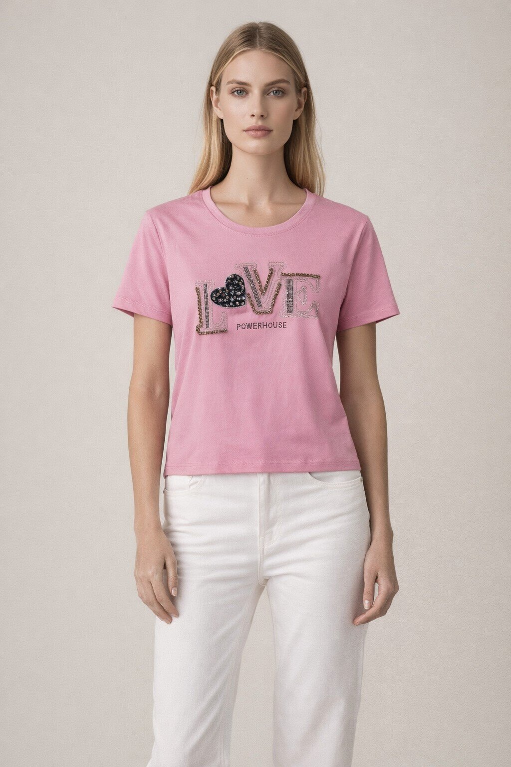 Mayorista KIS₂ - CAMISETA ESTAMPADA CÓMODA MANGA CORTA CUELLO REDONDO TALLA ÚNICA