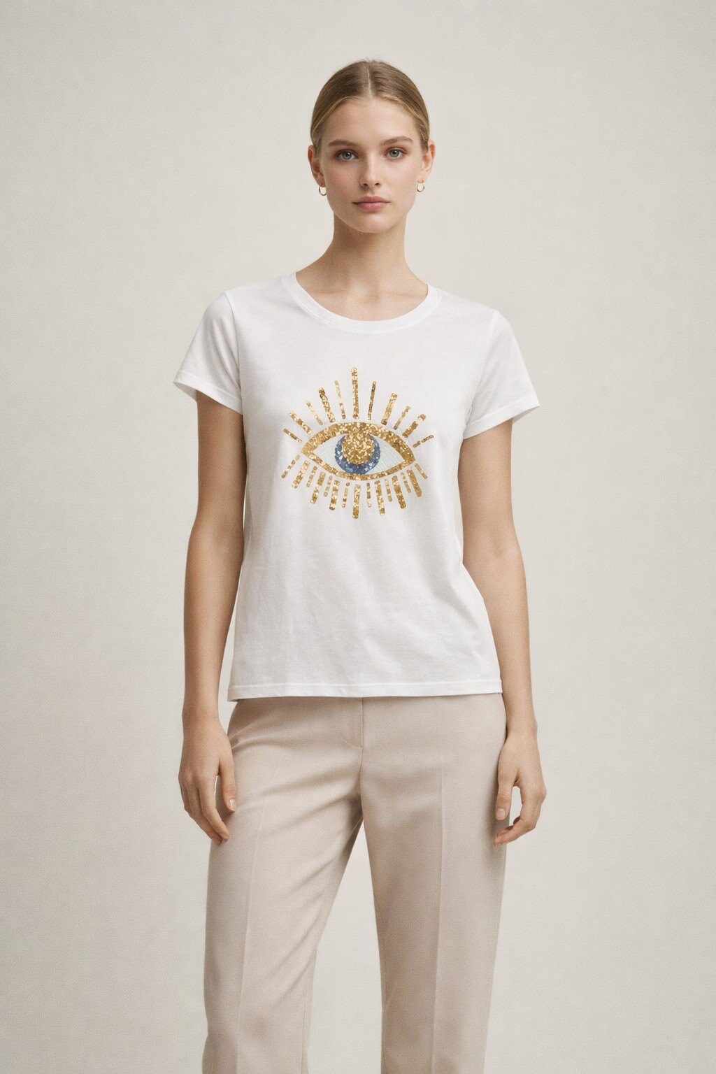 Wholesaler KIS₂ - COMFORTABLE PRINTED T-SHIRT WITH SHORT SLEEVES AND CREW NECK ONE SIZE