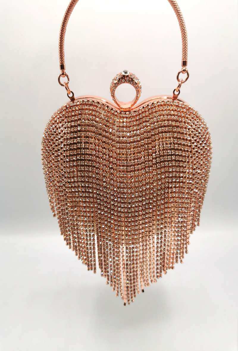 Grossiste KL - Minaudière en coeur à Strass