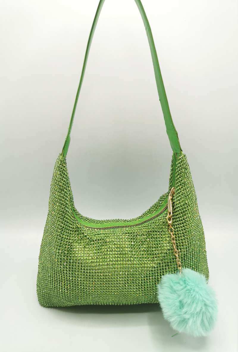 Mayorista KL - Bolso de strass y pompones