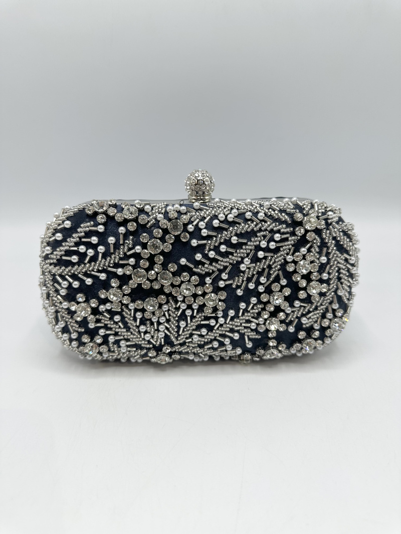 Grossiste KL - Minaudière avec strass et perle