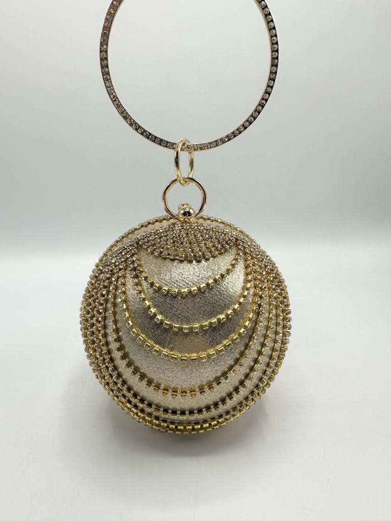 Wholesaler KL - Mini round bag with rhinestones