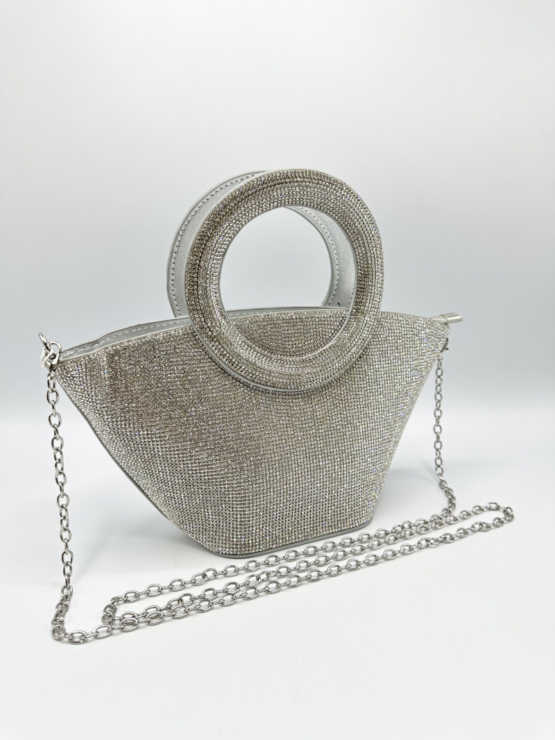 Grossiste KL - Petit Sac à Strass bi-matière
