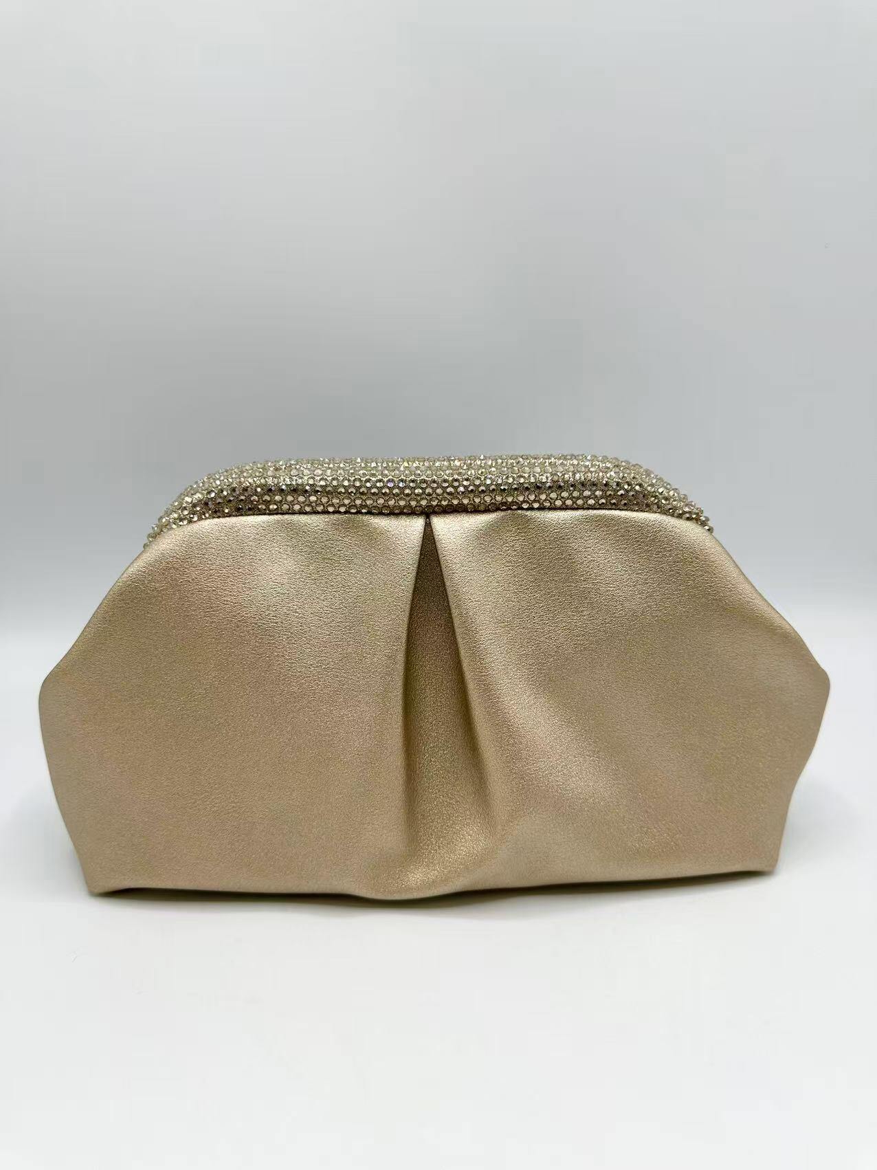 Mini Pochette Rétro En Cristal Boutique De FGG Avec Strass - Listen To Me, Élégante Pour Soirées, Mariages Et Fêtes