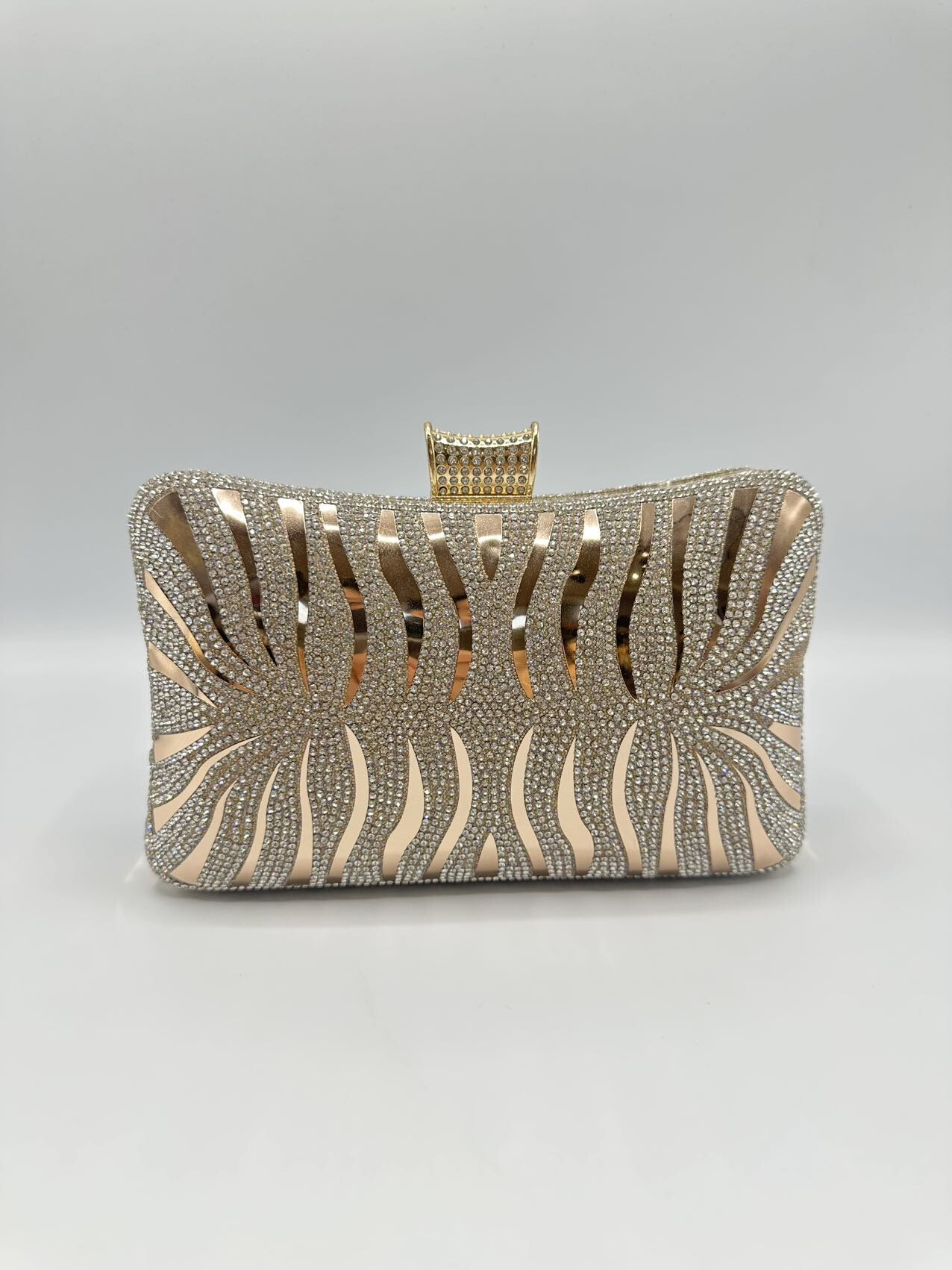 Grossista KL - Clutch con strass effetto specchio