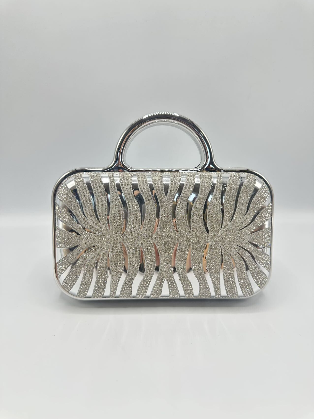 Grossista KL - Clutch in strass con effetto specchio