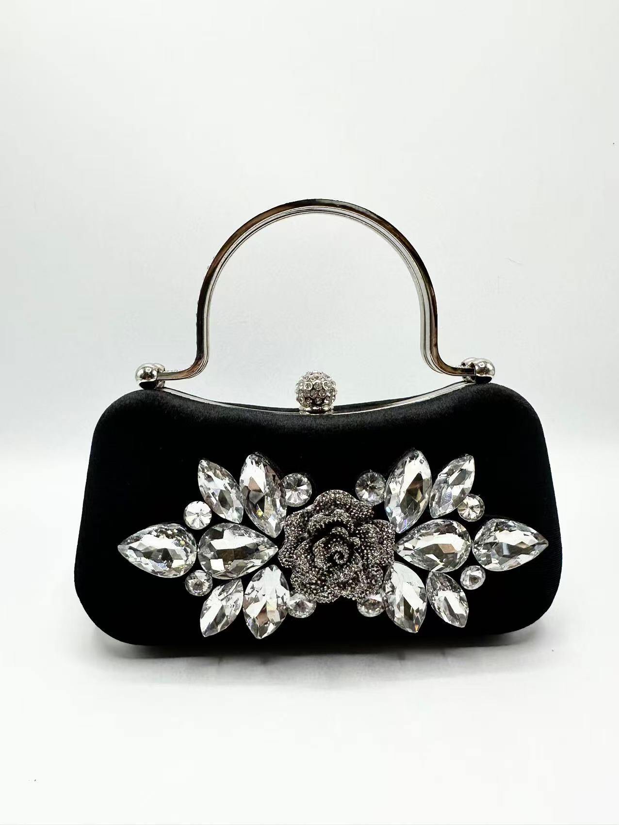 Mayorista KL - Clutch de terciopelo y strass