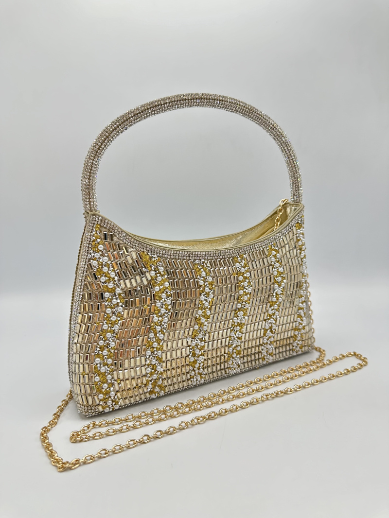 Wholesaler KL - Pouch with rhinestones and small pearls