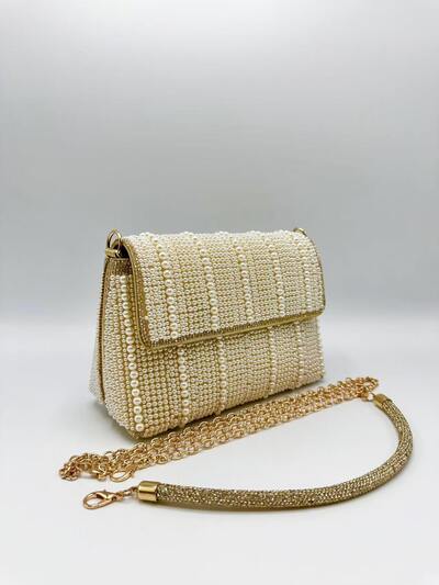 Grossista KL - Borsa con perline e strass Grossista KL - Borsa con perline e strass