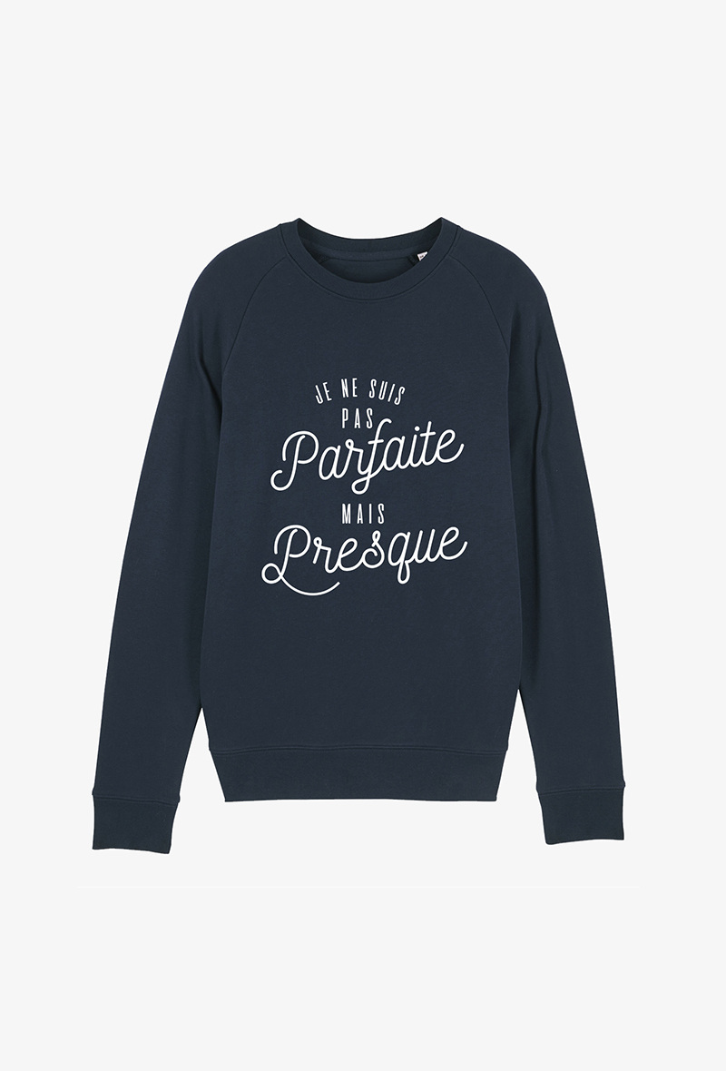 Wholesaler Koloris - Sweat Marine - Je ne suis pas parfaite mais presque
