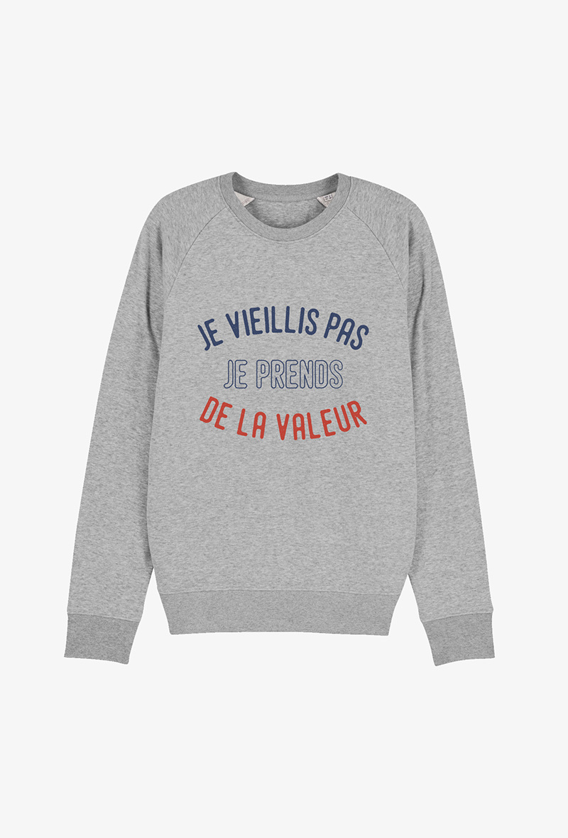 Wholesaler Koloris - Sweat Gris - Je vieillis pas