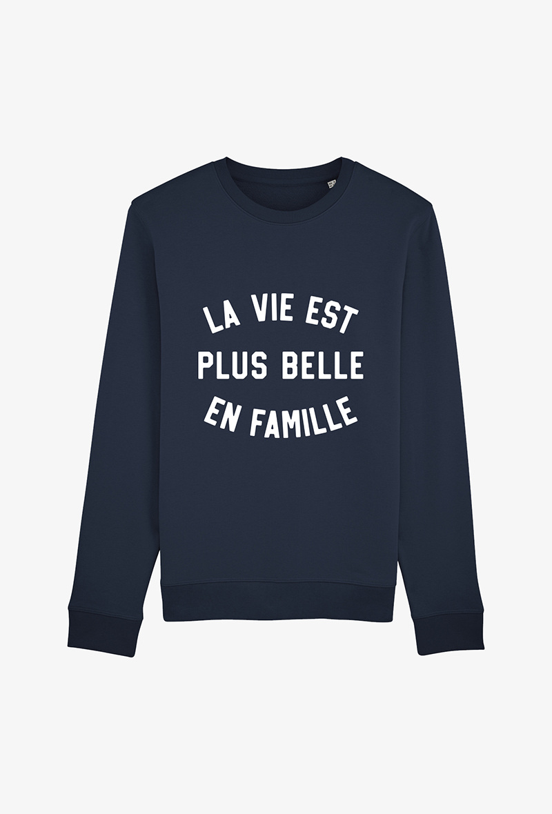 Wholesaler Koloris - Sweat Marine - La vie est belle en Famille
