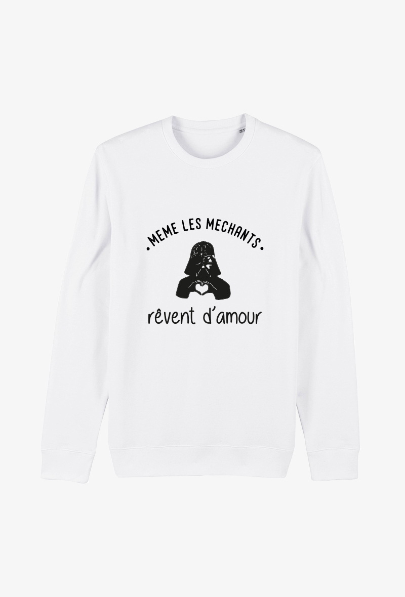 Wholesaler Koloris - Sweat Adulte Blanc - Même les méchants rêvent d'amour
