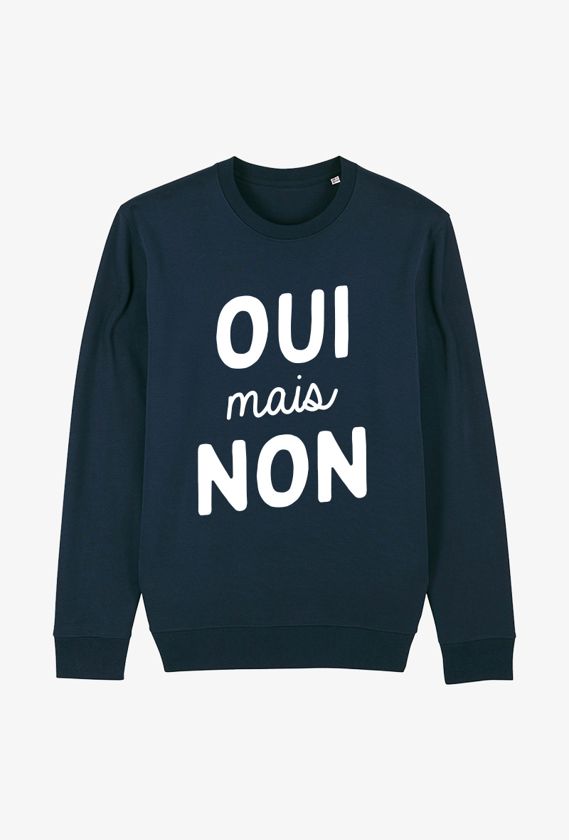 Grossiste Koloris - Sweat Adulte Marine - Oui mais non