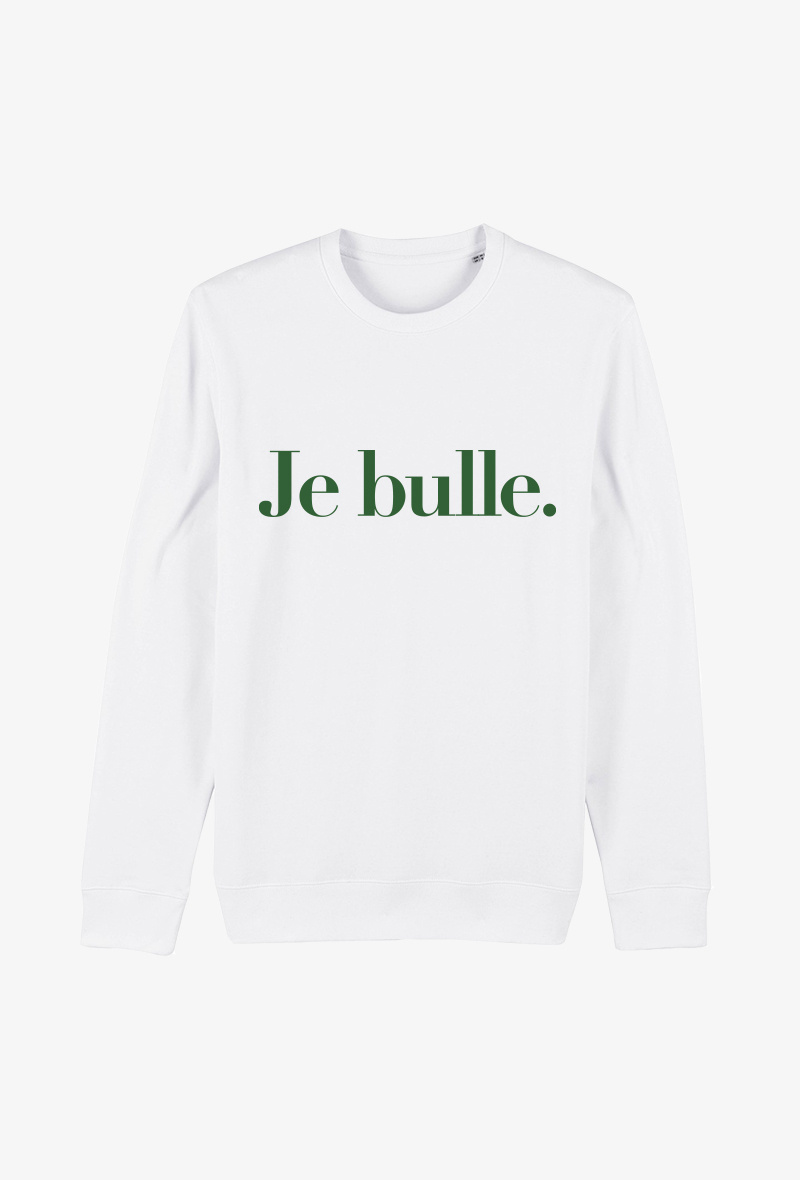 Grossiste Koloris - Sweat Adulte Blanc - Je bulle