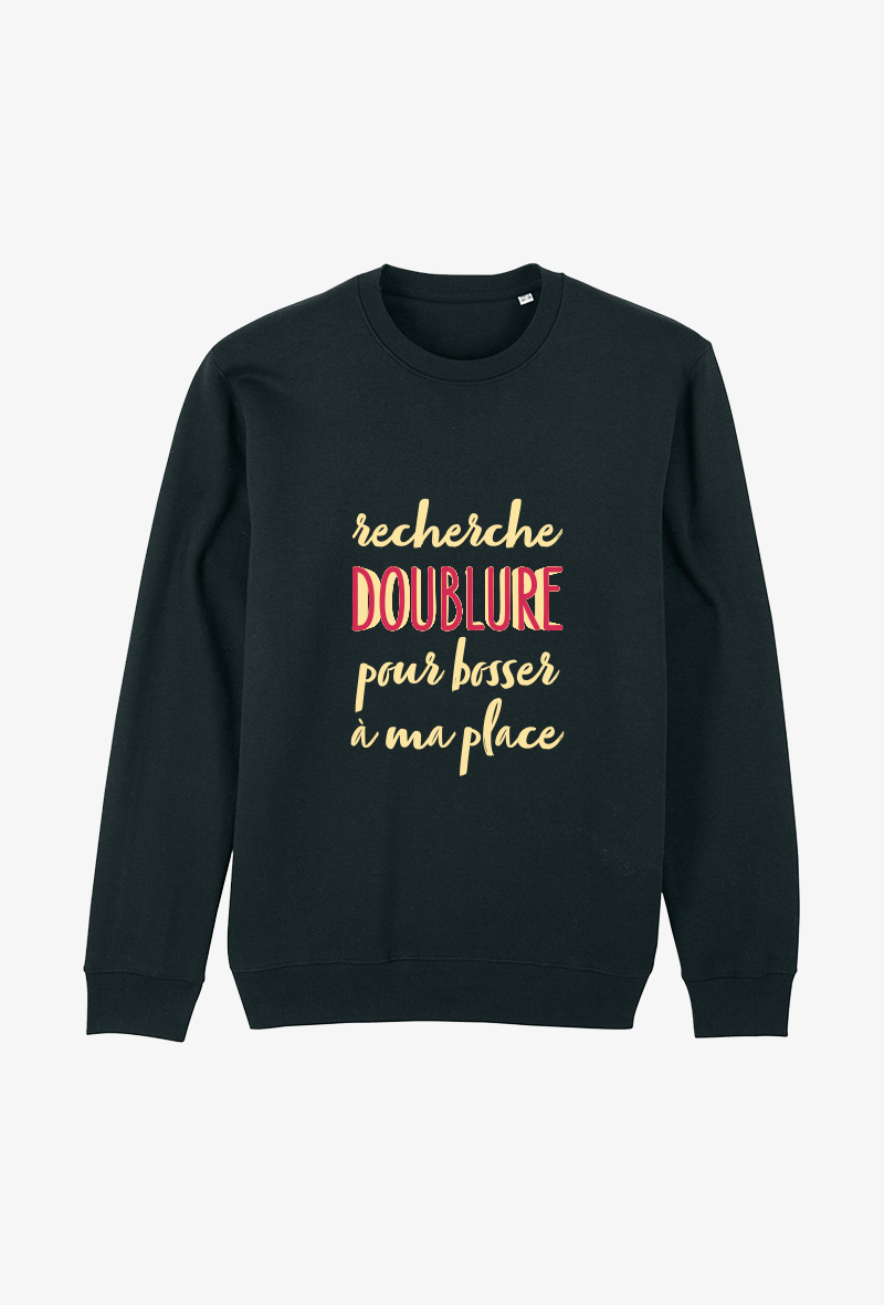 Wholesaler Koloris - Sweat Adulte Noir - Recherche doublure pour bosser à ma place