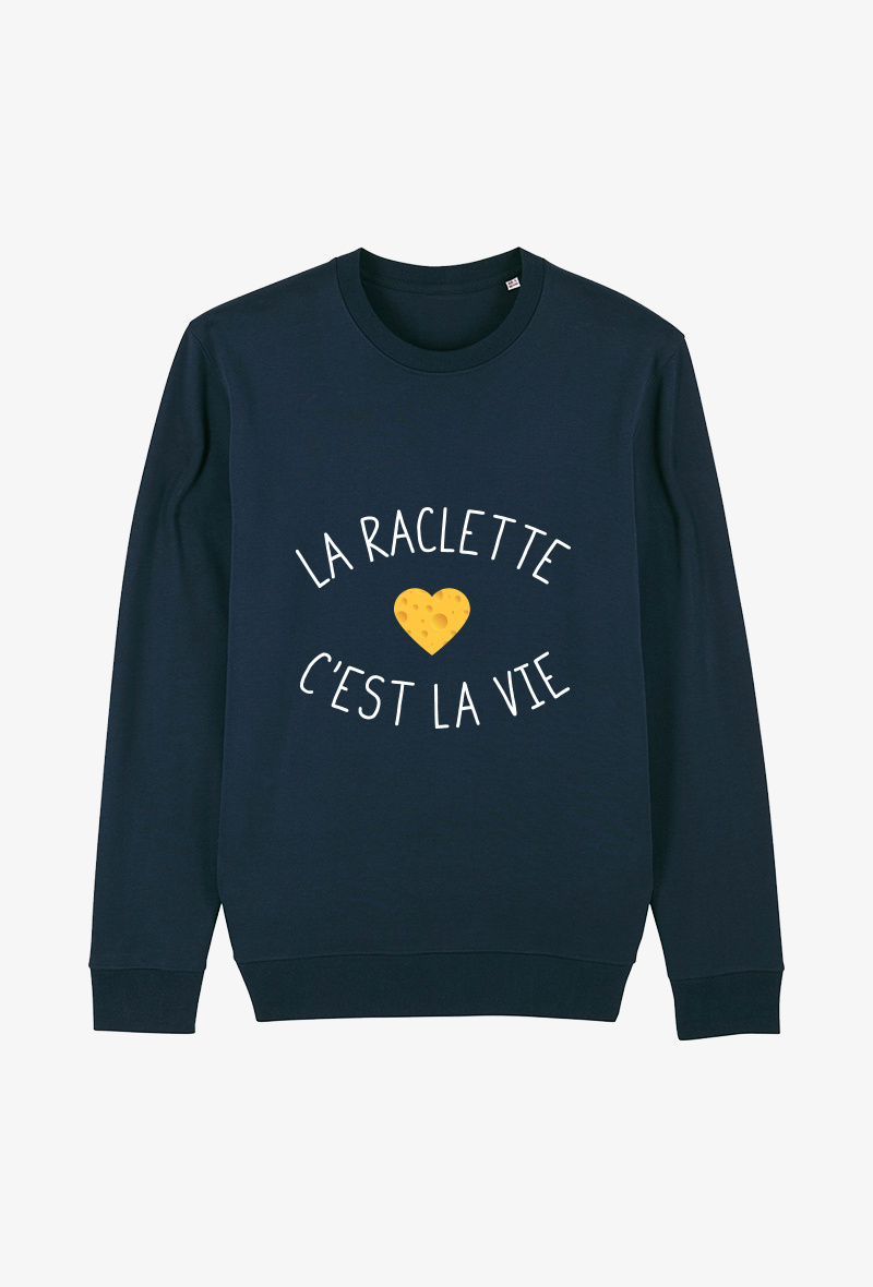 Grossiste Koloris - Sweat Adulte Marine - La raclette c'est la vie