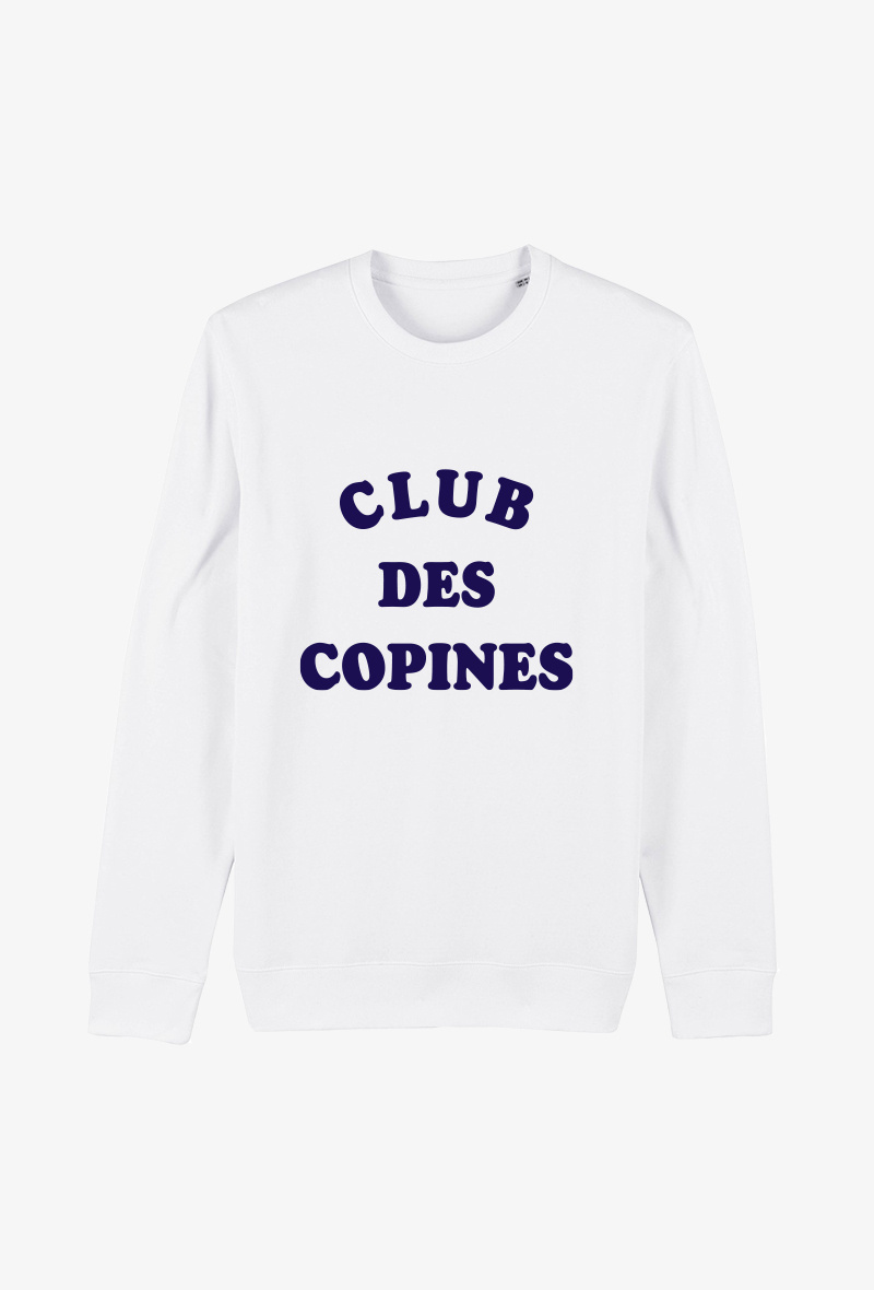 Grossiste Koloris - Sweat Adulte blanc - Club des copines