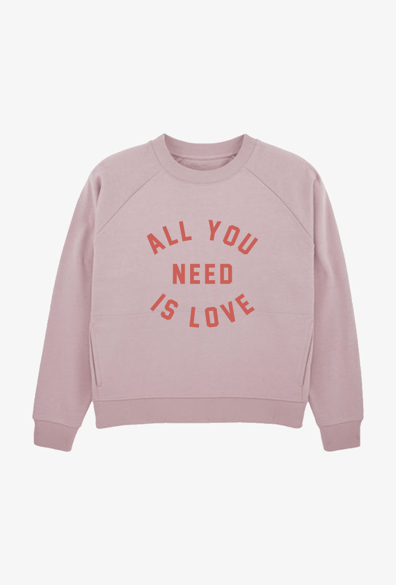 Wholesaler Koloris - Sweat Adulte Lila - All you need is love