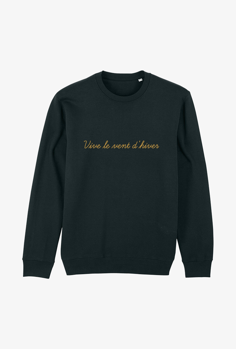 Wholesaler Koloris - Sweat Adulte Noir - Vive le vent d'hiver