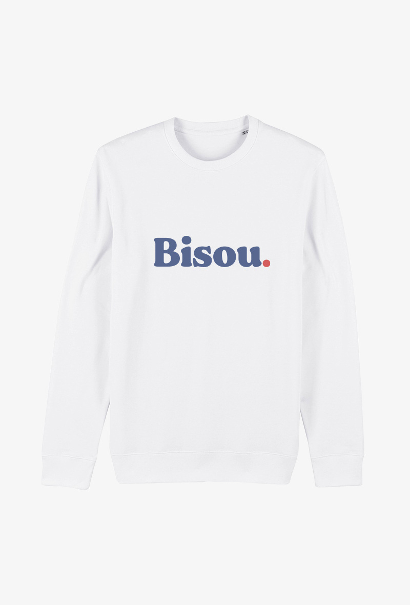 Wholesaler Koloris - Sweat Adulte Blanc - Bisou
