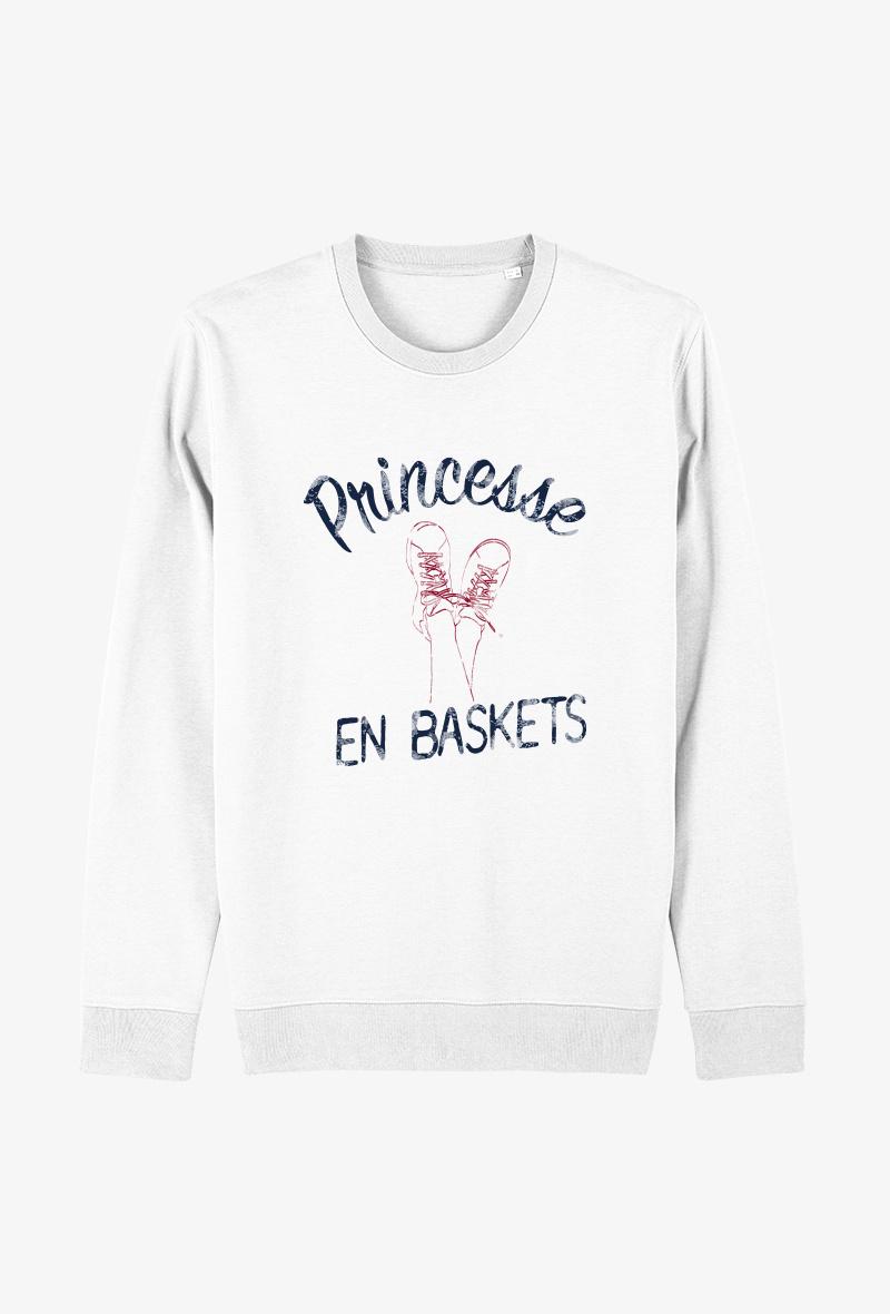 Grossiste Koloris - Sweat Adulte I - Princesse en baskets (white)