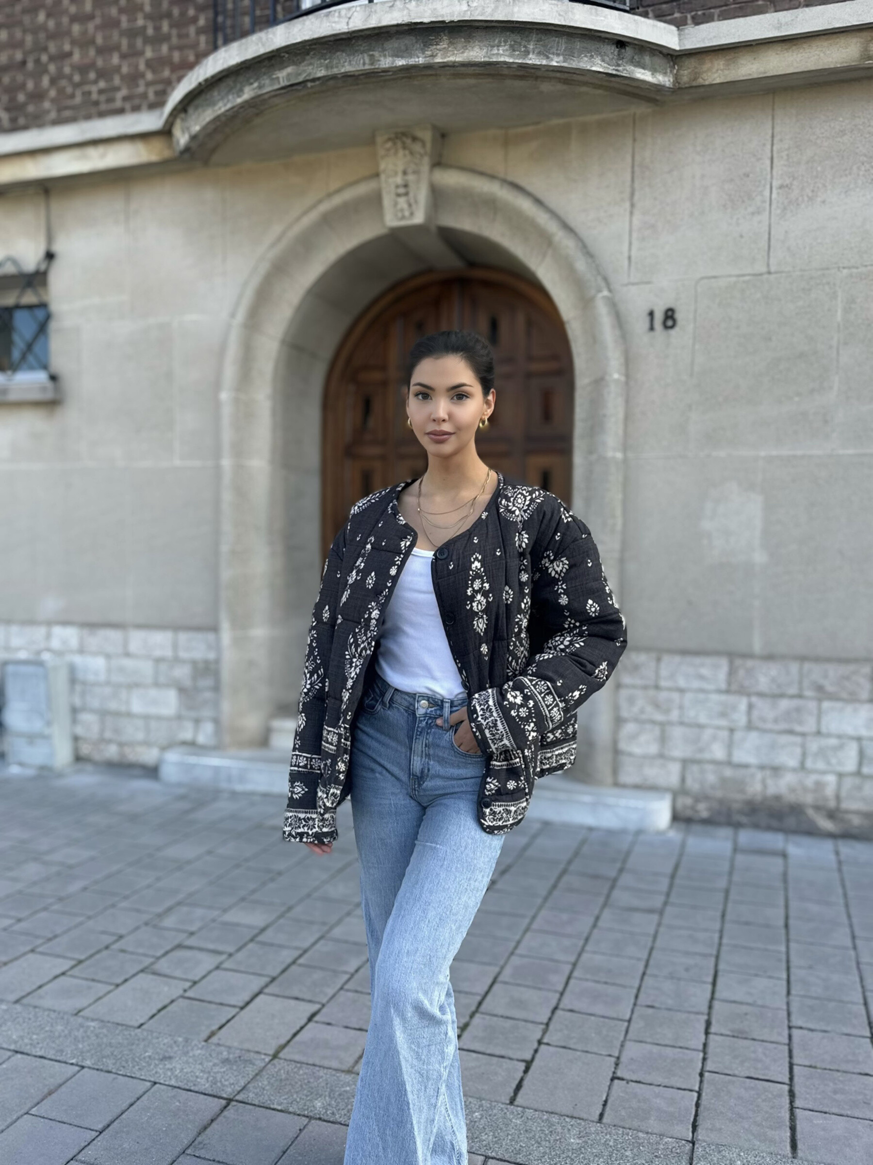 Wholesaler Koolook - Printed quilted jacket