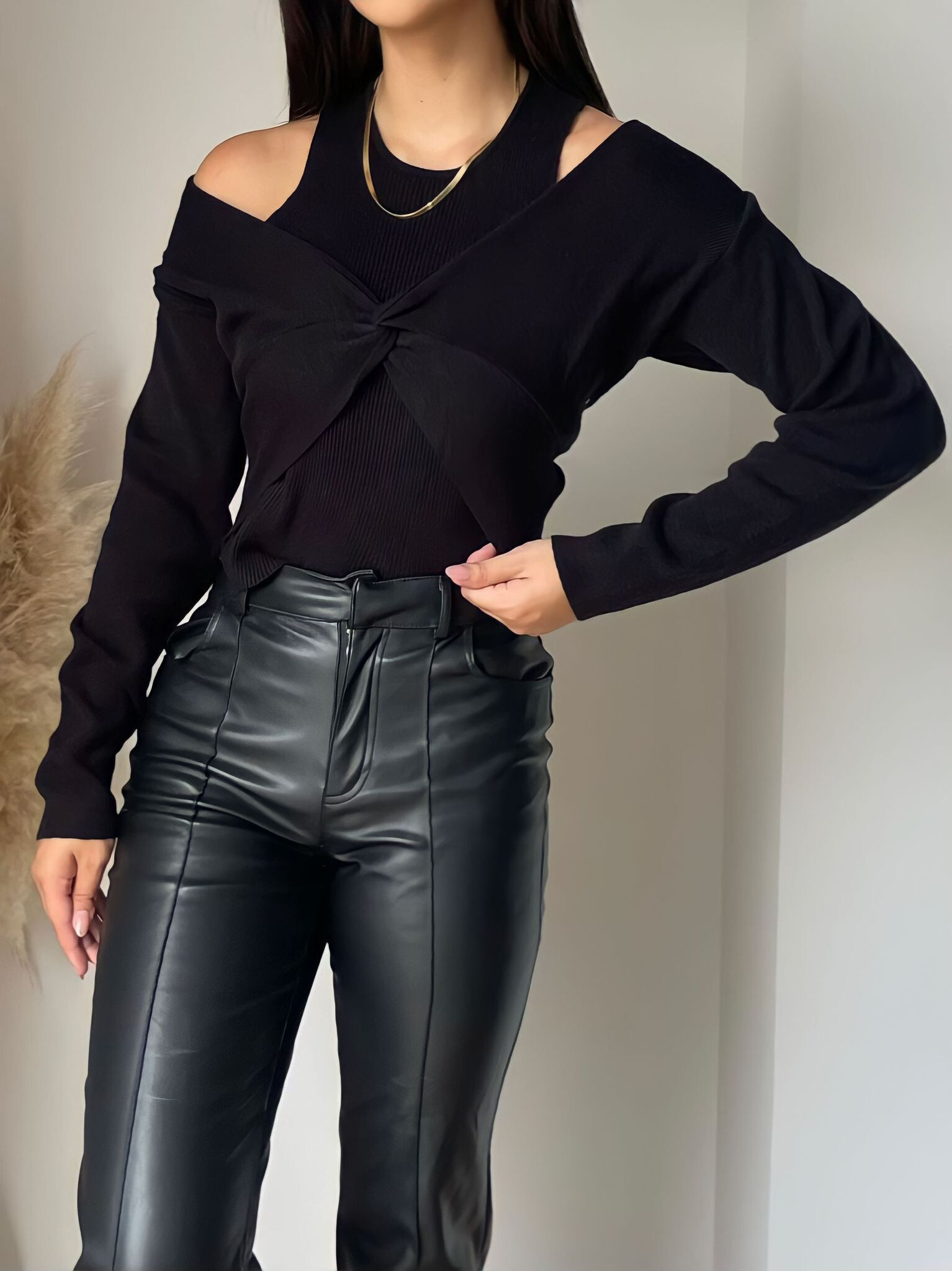 Wholesaler Koolook - FALSE TWO-PIECE KNIT SWEATER