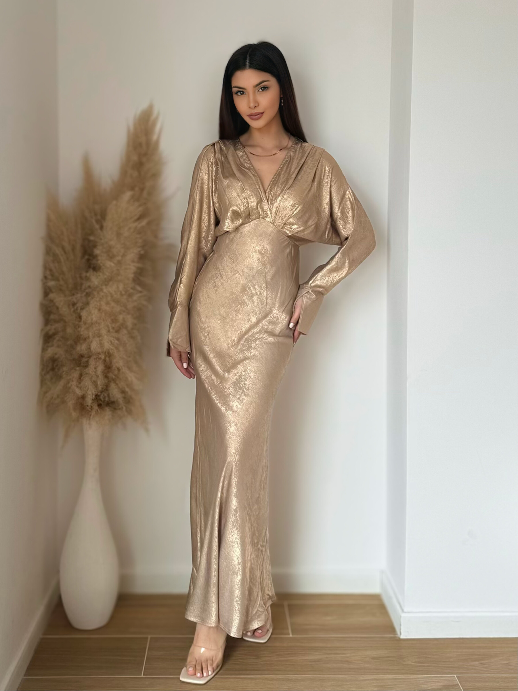 Wholesaler Koolook - Long metallic fabric dress